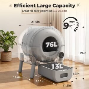 Automatic Self Cleaning Cat Litter Box with App and Sensors - Image 4