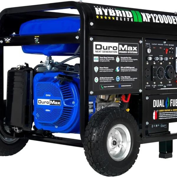 DuroMax XP12000EH Dual Fuel 12000W Portable Generator
