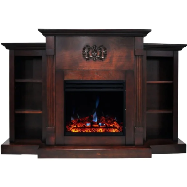 Cambridge Sanoma Electric Fireplace 5115 BTU Mantel with Display Shelves