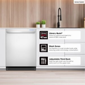 24 in Top Control Built In Stainless Steel Dishwasher with Third Rack, 48 dBA - Image 2