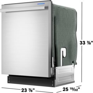 24 in Top Control Built In Stainless Steel Dishwasher with Third Rack, 48 dBA - Image 3