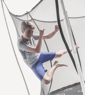 Vuly Springless Outdoor Trampoline Round Trampoline with Safety Enclosure Net - Image 3