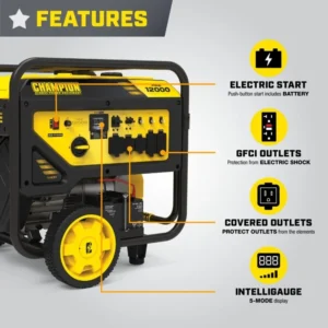 12000W Gas Portable Generator 15000 Starting Watts Electric Start - Image 4
