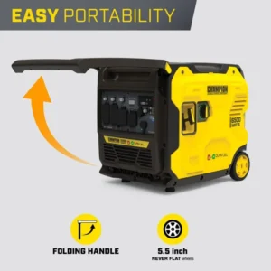 6500W Dual Fuel Inverter Generator 5250 Running Watts Gas Propane - Image 4