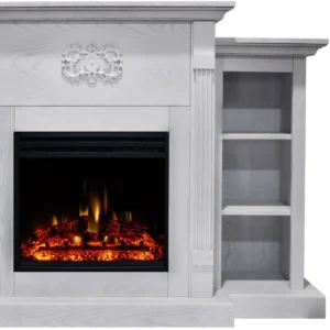 Cambridge Sanoma Electric Fireplace 5115 BTU Mantel with Display Shelves - Image 3