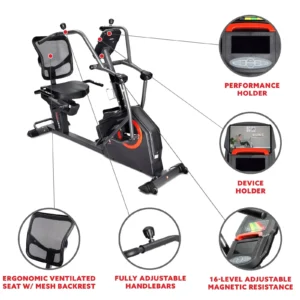 Smart Recumbent Cross Trainer with 16 Resistance Levels - Image 2