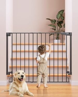 36 Inch Extra Tall Baby Gate with 2-Way Auto Close Door - Image 3