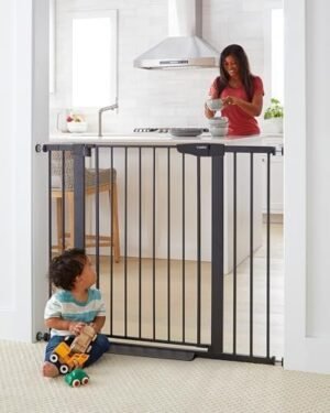 36 Inch Extra Tall Baby Gate with 2-Way Auto Close Door - Image 4