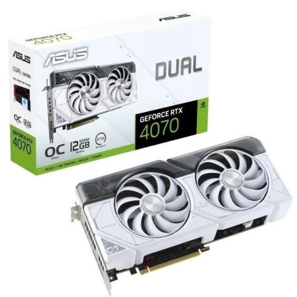 GeForce RTX 4070 Graphics Card DUAL RTX4070-O12G WHITE 12GB GDDR6X PCIe 4.0