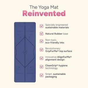 Liforme Original Yoga Mat 4.2mm with Free Yoga Bag, Patented Alignment System & Non-Slip Grip - Image 5