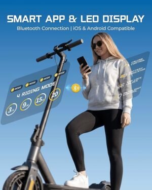 600W Foldable Electric Scooter with 36V Battery and 9 Inch Tires - Image 4