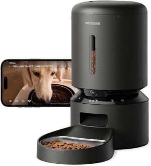 Automatic Pet Feeder Camera 1080P HD with Night Vision, 5L Tank, Dual-Band WiFi and Two-Way Audio