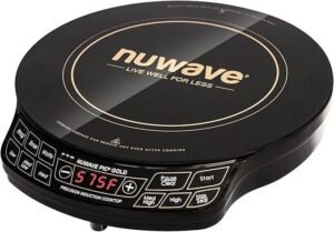 Gold Precision Induction Cooktop with 8-Inch Heating Coil, 100°F 575°F Temperature Control and 3 Wattage Settings