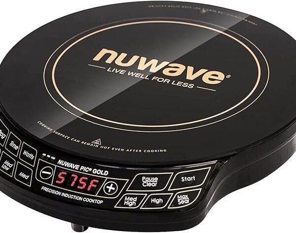 Gold Precision Induction Cooktop with 8-Inch Heating Coil, 100°F 575°F Temperature Control and 3 Wattage Settings