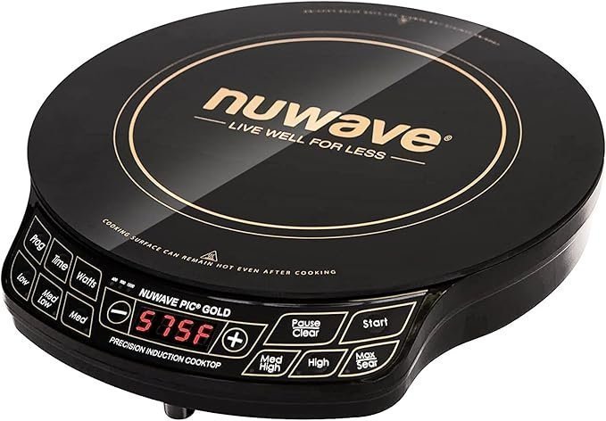 Gold Precision Induction Cooktop with 8-Inch Heating Coil, 100°F 575°F Temperature Control and 3 Wattage Settings Gold Precision Induction Cooktop with 8-Inch Heating Coil, 100°F 575°F Temperature Control and 3 Wattage Settings - Image 1