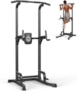 Sportsroyals Power Tower Station 10-in-1 Adjustable Pull Up & Dip Station