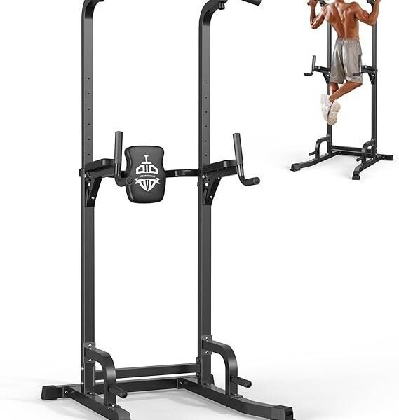 Sportsroyals Power Tower Station 10-in-1 Adjustable Pull Up & Dip Station