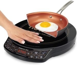 Gold Precision Induction Cooktop with 8-Inch Heating Coil, 100°F 575°F Temperature Control and 3 Wattage Settings - Image 5