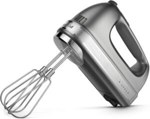 9-Speed Digital Hand Mixer with Turbo Beater II Accessories, Pro Whisk, Dough Hooks and Blending Rod, Contour Silver - Image 4