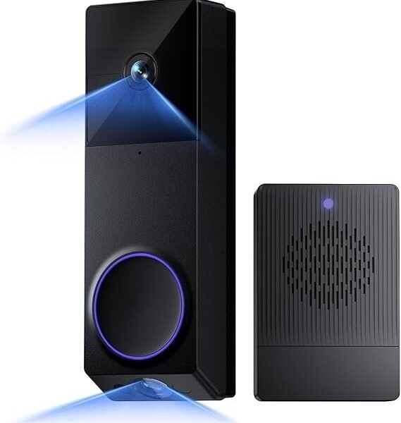 Wireless Dual Camera Doorbell – 2K Video, Chime and Two-Way Audio