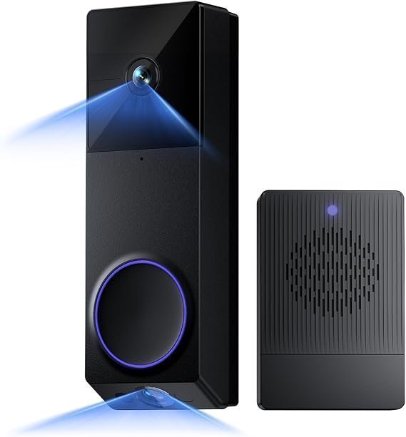 Wireless Dual Camera Doorbell – 2K Video, Chime and Two-Way Audio Wireless Dual Camera Doorbell – 2K Video, Chime and Two-Way Audio - Image 1