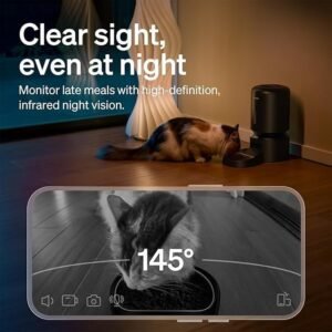 Automatic Pet Feeder Camera 1080P HD with Night Vision, 5L Tank, Dual-Band WiFi and Two-Way Audio - Image 3