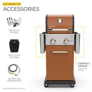 2-Burner Liquid Propane Gas Grill - Copper - Image 2