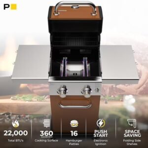 2-Burner Liquid Propane Gas Grill - Copper - Image 3