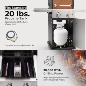2-Burner Liquid Propane Gas Grill - Copper - Image 4
