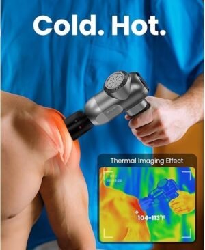 C2 Pro Massage Gun with Hot and Cold Head, 5 Speeds, 44 lb Stall Force and USB C Charging - Image 4