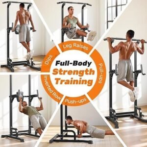 Sportsroyals Power Tower Station 10-in-1 Adjustable Pull Up & Dip Station - Image 3