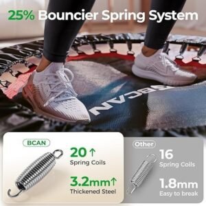 BCAN SP2 Foldable Trampoline Adjustable Handle Fitness Rebounder - Image 2
