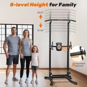 Sportsroyals Power Tower Station 10-in-1 Adjustable Pull Up & Dip Station - Image 2