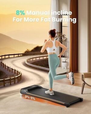 Incline Walking Pad Treadmill – 2.5HP with Remote Control and LED Display - Image 5