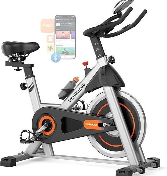 YOSUDA Indoor Exercise Bike with 300 LB Capacity App and Tablet Holder