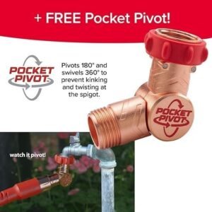 Pocket Hose Copper Head 100 FT Expandable Garden Hose with 360 Degree Pocket Pivot - Image 2