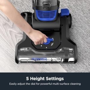 PowerSpeed Upright Vacuum Cleaner with Cyclone System, 5 Height Settings and Onboard Cleaning Tools, Blue & Black - Image 2