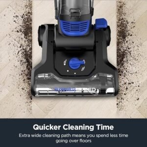 PowerSpeed Upright Vacuum Cleaner with Cyclone System, 5 Height Settings and Onboard Cleaning Tools, Blue & Black - Image 4