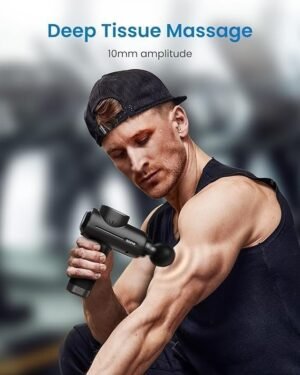 Active+ Percussion Massage Gun with 5 Speeds, 10mm Amplitude, App Control and 5 Massage Heads - Image 4