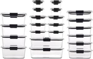 Rubbermaid Brilliance 44 Piece Food Storage Container Set with Airtight Leak Proof Lids - Image 5