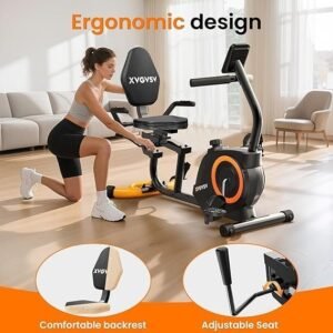 XVGVSV Recumbent Exercise Bike 16-Level Magnetic Resistance, LCD Display & 400 lb Capacity - Image 4
