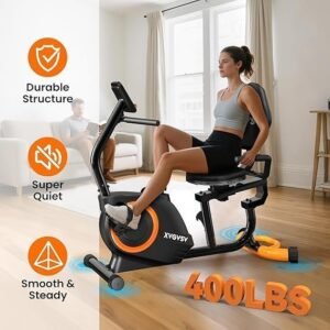 XVGVSV Recumbent Exercise Bike 16-Level Magnetic Resistance, LCD Display & 400 lb Capacity - Image 3