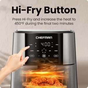 8 Quart Digital Air Fryer – 1700W with 450°F Hi-Fry and Nonstick Basket - Image 2