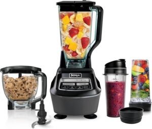 BL770 Kitchen System Blender 1500W with 72 oz Pitcher, 8 Cup Processor Bowl and Two 16 oz Cups