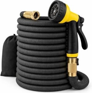 J&B XpandaHose Expandable Hose 150 FT with 10-Pattern Nozzle & Storage Bag