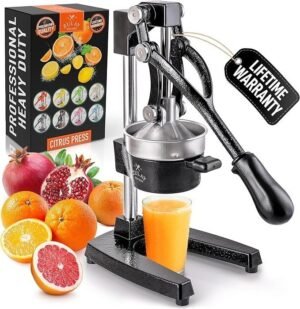 Zulay Cast Iron Juicer Manual Citrus Press for Lemons, Oranges & Grapefruit