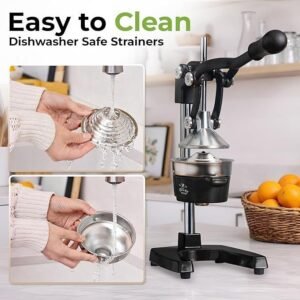 Zulay Cast Iron Juicer Manual Citrus Press for Lemons, Oranges & Grapefruit - Image 2