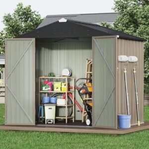 8x6 Metal Storage Shed with Lockable Door - Image 5