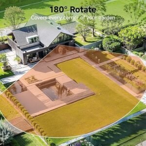 Giraffe Tools 130 FT Retractable Garden Hose Reel with 1/2 Inch Hose and 180 Degree Swivel Bracket - Image 4