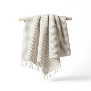 Urban Nestif Waffle Blanket 100% Cotton Throw, 50 × 70 Inch - Image 3
